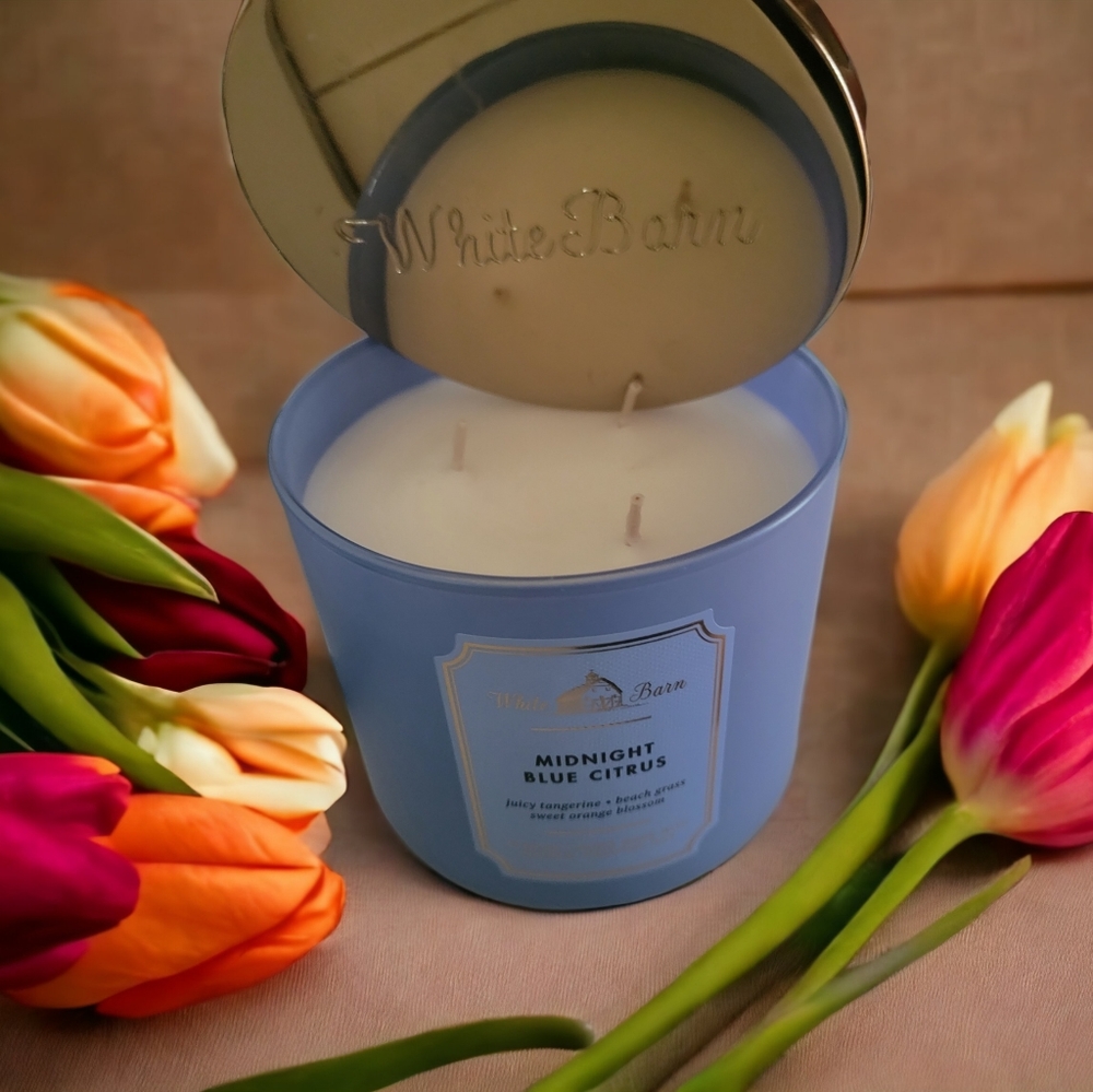 Bath and Body Works MIDNIGHT BLUE CITRUS 3-Wick Candle 14.5 oz * NEW *